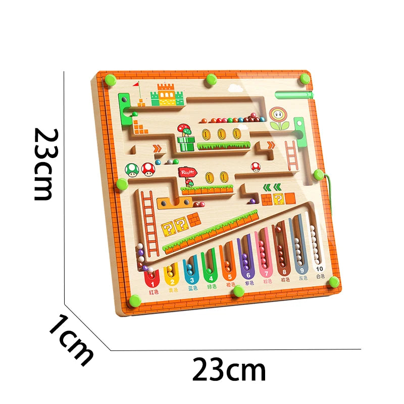 TinkerTots Montessori Magnetic Maze – 3 Smart Worlds of Hands-On Learning