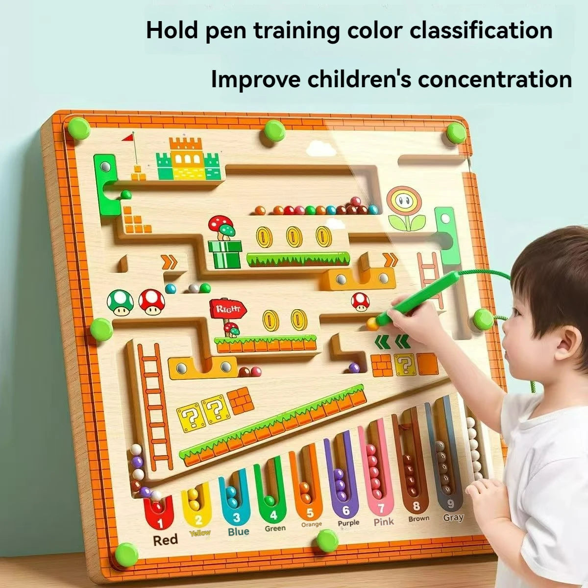 TinkerTots Montessori Magnetic Maze – 3 Smart Worlds of Hands-On Learning