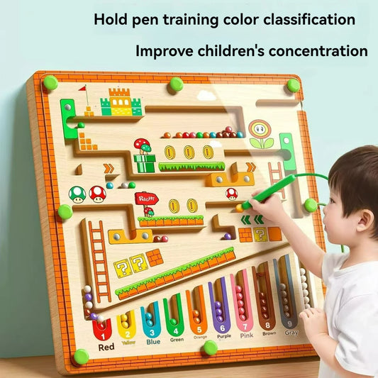 TinkerTots Montessori Magnetic Maze – 3 Smart Worlds of Hands-On Learning