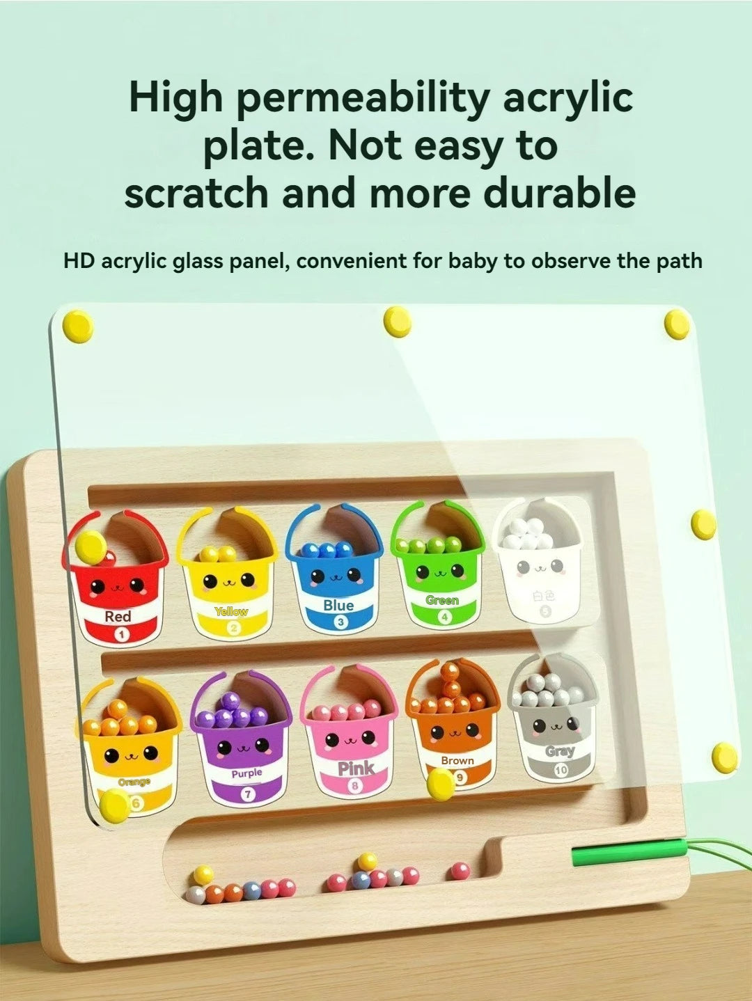 TinkerTots Montessori Magnetic Maze – 3 Smart Worlds of Hands-On Learning
