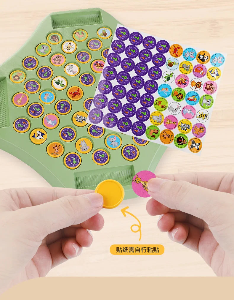 Animal Fruit Flip Chess Board Game Logical Thinking Cognitive Animal Memory Matching Chess Parent-child Interactive Game Toys