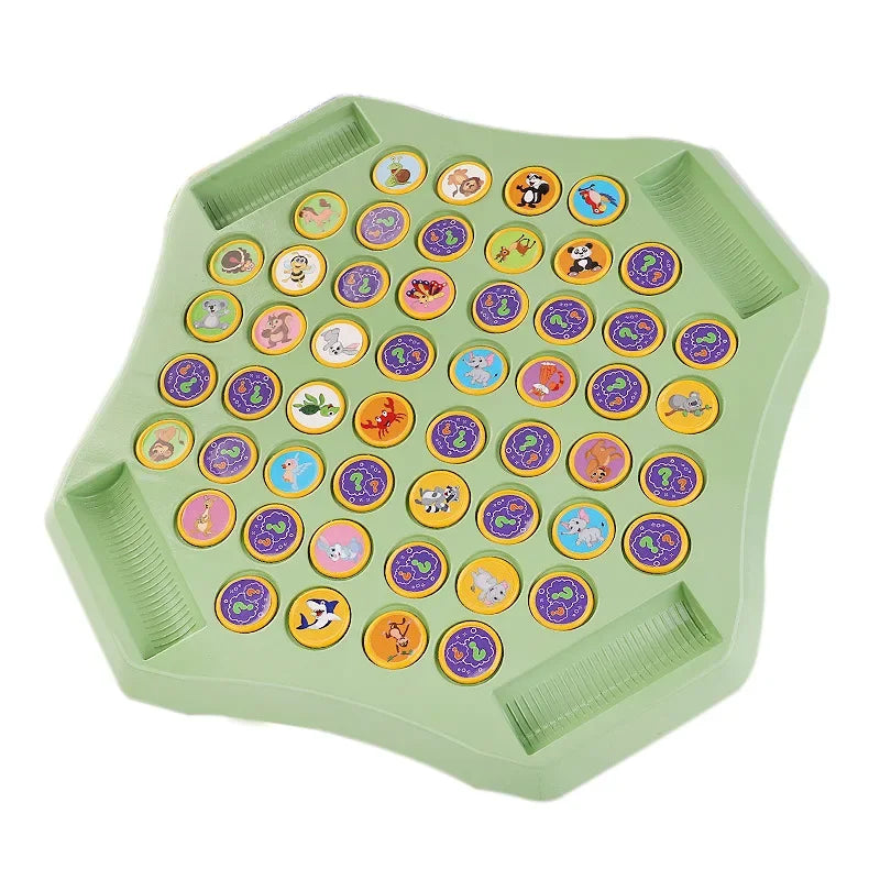 Animal Fruit Flip Chess Board Game Logical Thinking Cognitive Animal Memory Matching Chess Parent-child Interactive Game Toys